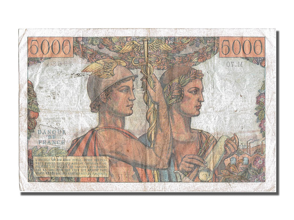 Banknote, France, 5000 Francs, 5 000 F 1949-1957 ''Terre et Mer'', 1951