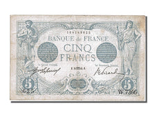 Billet, France, 5 Francs, 5 F 1912-1917 ''Bleu'', 1915, 1915-08-21, TTB+
