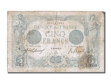 France, 5 Francs, 5 F 1912-1917 ''Bleu'', 1915, KM #70, 1915-11-29, VF(20-25),..