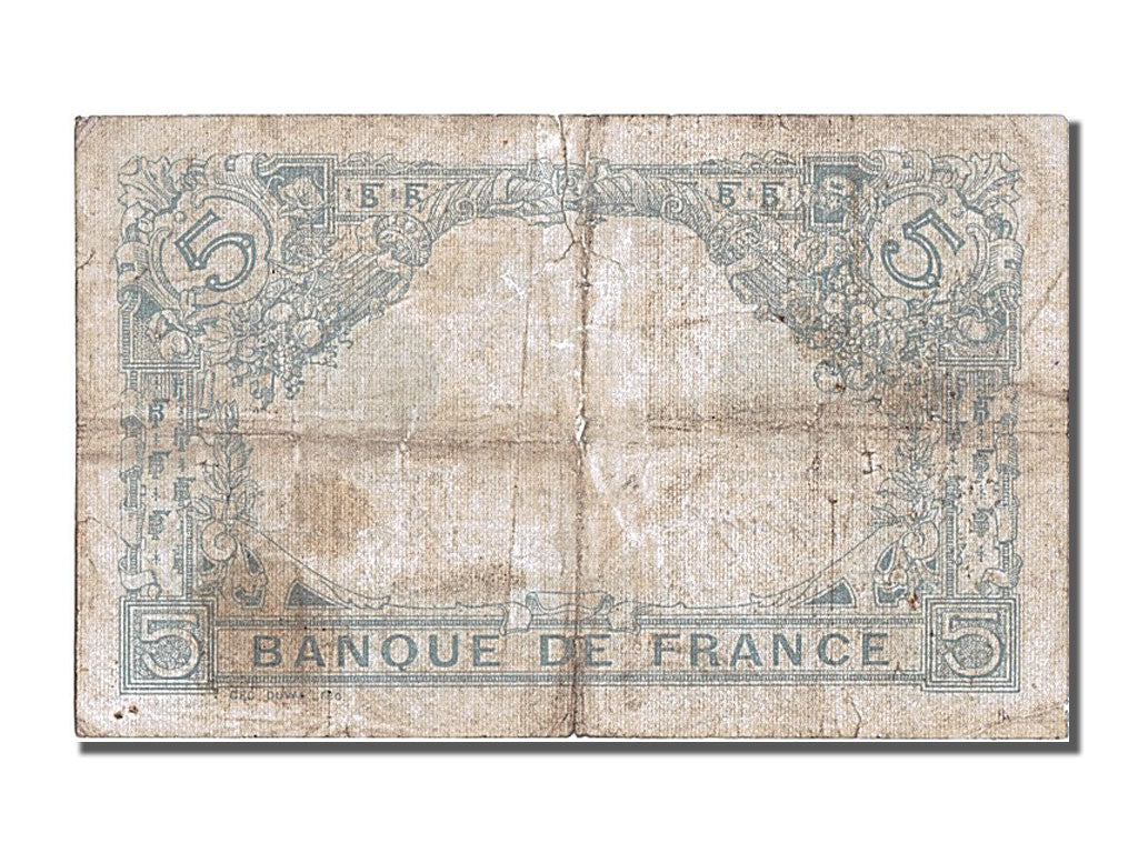 France, 5 Francs, 5 F 1912-1917 ''Bleu'', 1915, KM #70, 1915-11-29, VF(20-25),..