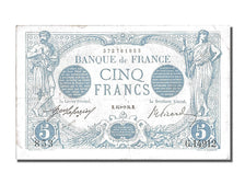 France, 5 Francs, 5 F 1912-1917 ''Bleu'', 1916, KM #70, 1916-11-14, AU(50-53),..