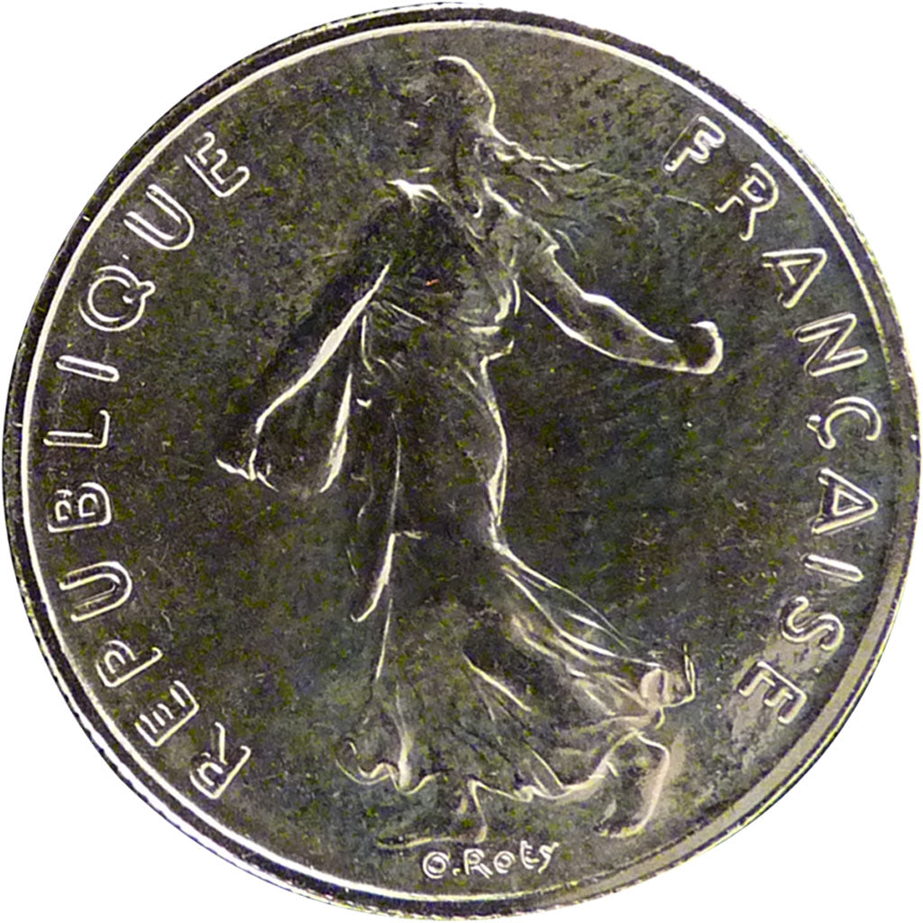 FRANCE, Semeuse, 1/2 Franc, 2001, Paris, MS(65-70), Nickel, 19.5, Gadoury #429,.