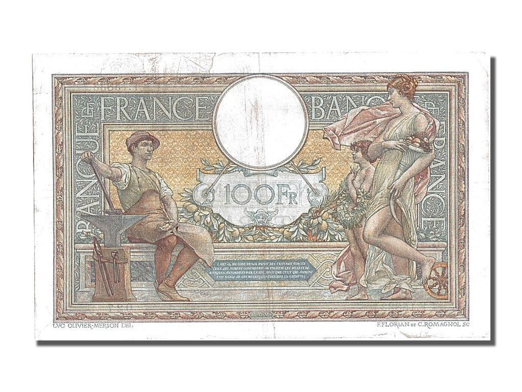 100 Francs type Luc Olivier Merson « Grands Cartouches »