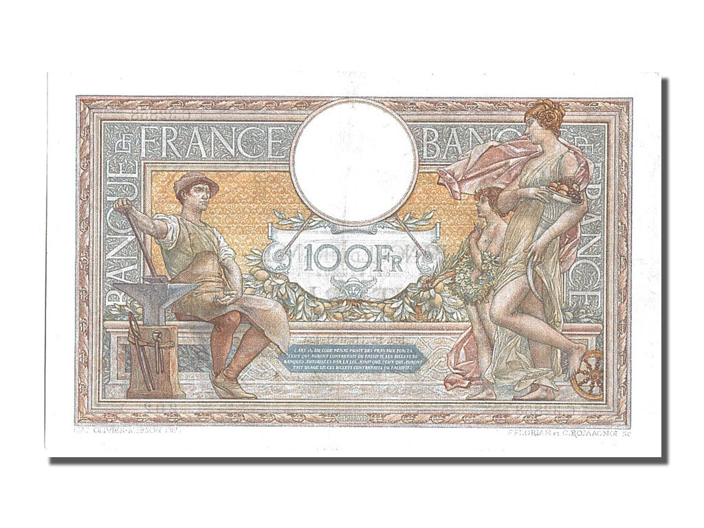 Banknote, France, 100 Francs, 100 F 1908-1939 ''Luc Olivier Merson'', 1931