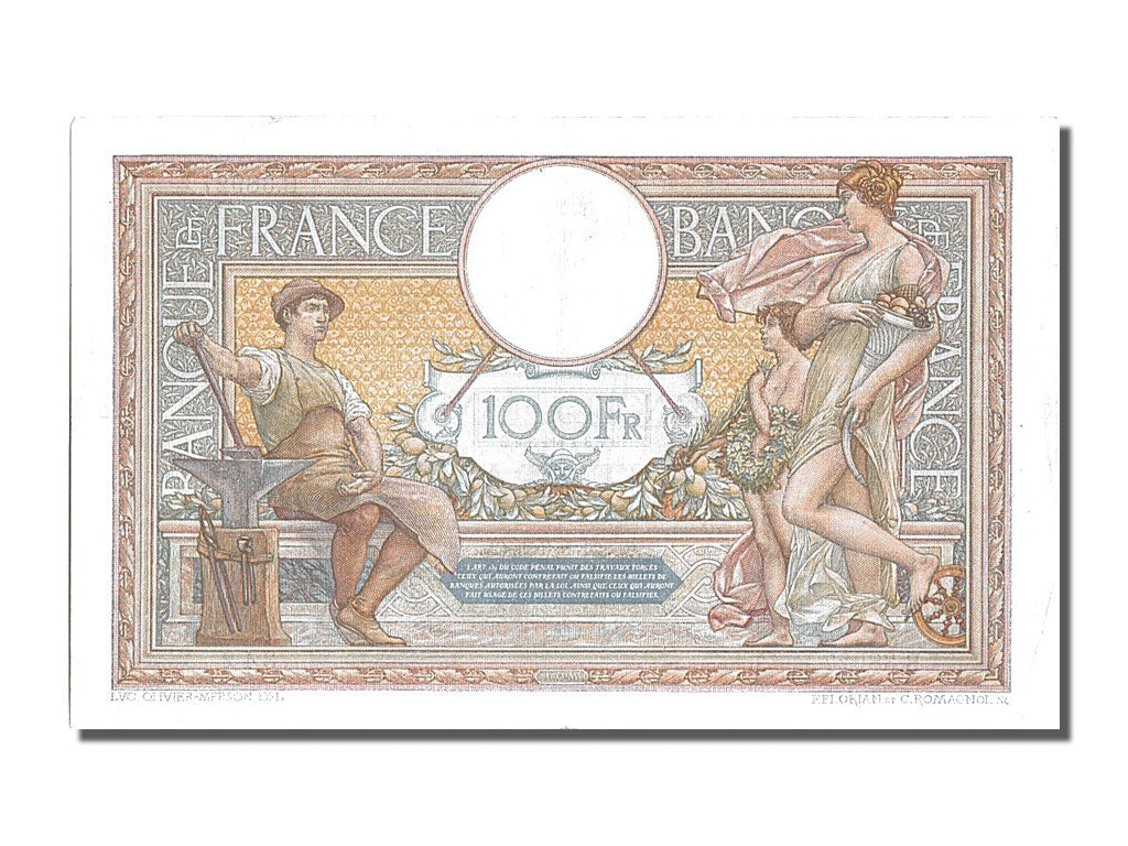 Banknote, France, 100 Francs, 100 F 1908-1939 ''Luc Olivier Merson'', 1933