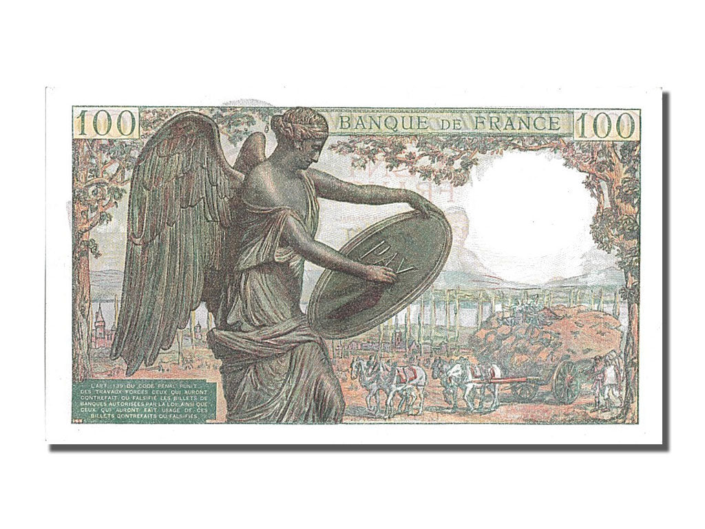 Francia, 100 Francs, 100 F 1942-1944 ''Descartes'', 1942, KM:101a, 1942-05-15...