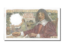 Geldschein, Frankreich, 100 Francs, 100 F 1942-1944 ''Descartes'', 1944