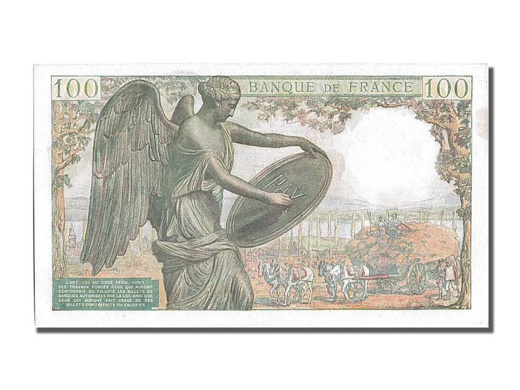 Banconote, Francia, 100 Francs, 100 F 1942-1944 ''Descartes'', 1944, 1944-07-20