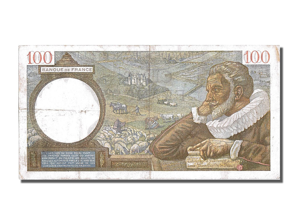 Banknote, France, 100 Francs, 100 F 1939-1942 ''Sully'', 1941, 1941-01-30