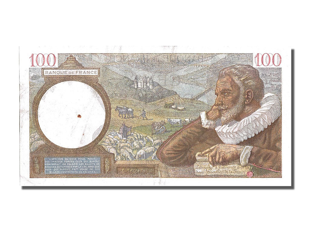 Banknote, France, 100 Francs, 100 F 1939-1942 ''Sully'', 1941, 1941-06-19