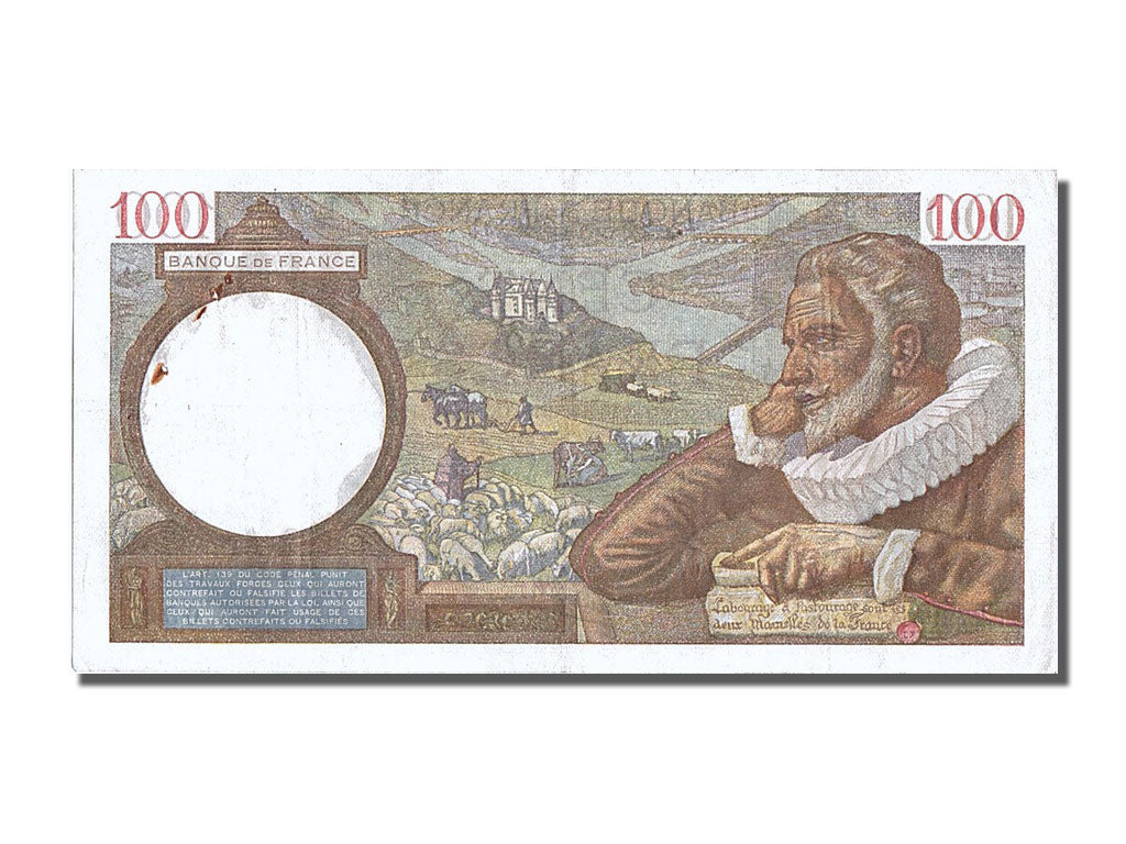 France, 100 Francs, 100 F 1939-1942 ''Sully'', 1941, KM #94, 1941-12-18,...