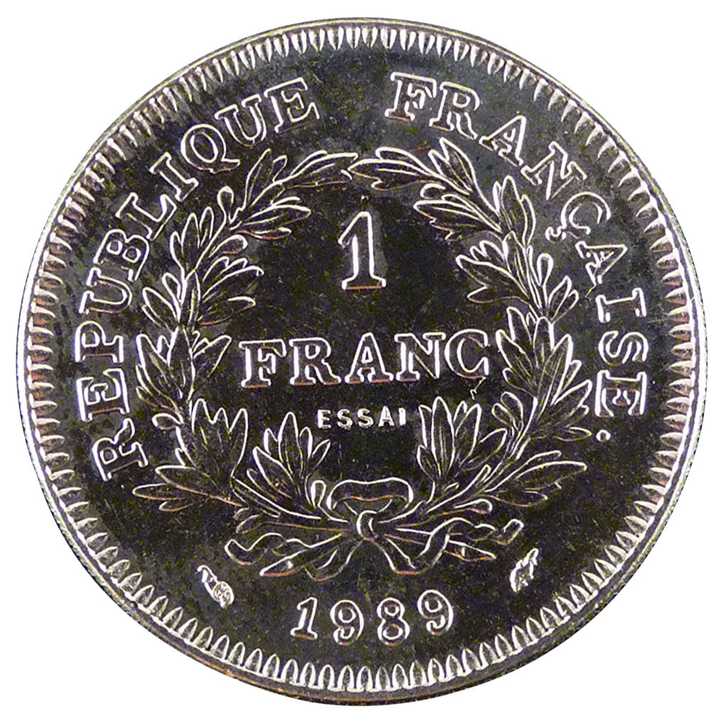 FRANCE, 1 Franc, 1989, MS(65-70), Nickel, Gadoury #477, 6.00