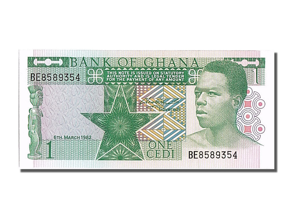 Banconote, Ghana, 1 Cedi, 1982, 1982-03-06, FDS