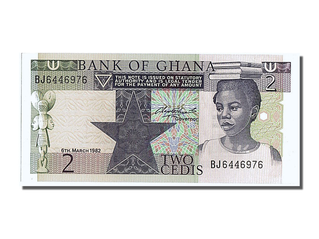 Banconote, Ghana, 2 Cedis, 1982, 1982-03-06, FDS