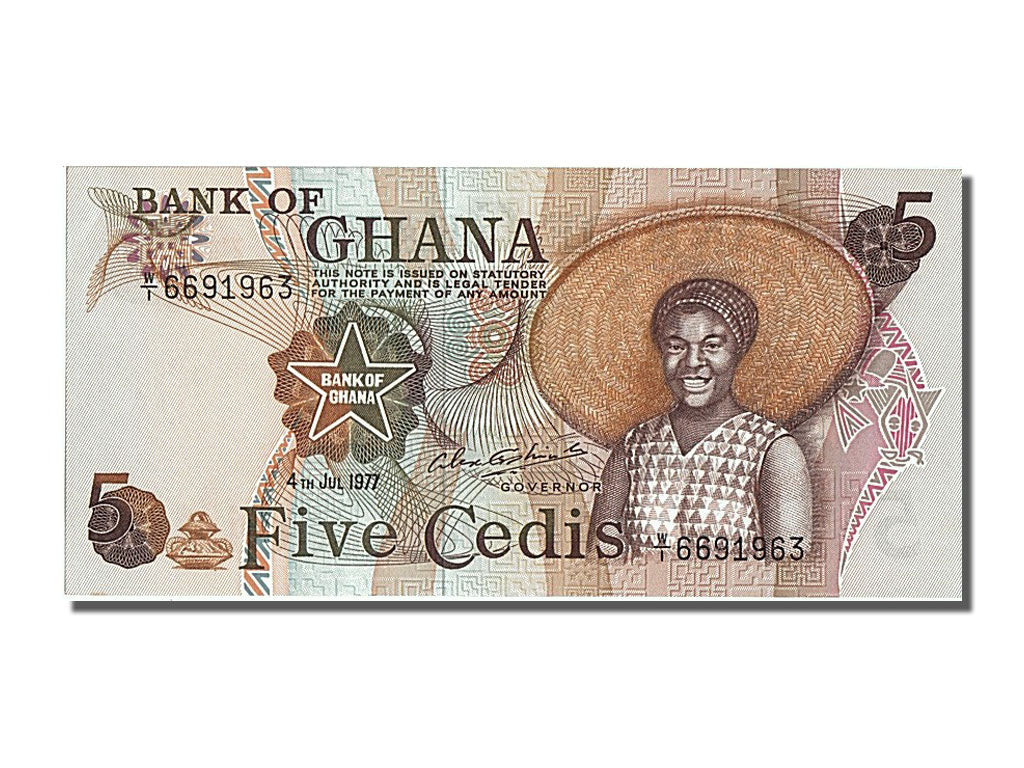 Banknote, Ghana, 5 Cedis, 1977, 1977-07-04, UNC(65-70)