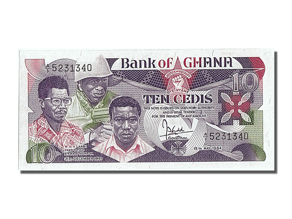 Banknote, Ghana, 10 Cedis, 1984, 1984-05-15, UNC(65-70)