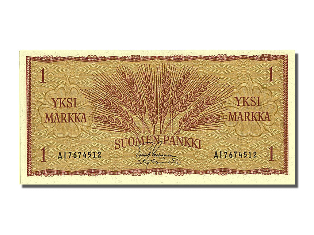 Banknot, Finlandia, 1 Markka, 1963, UNC(65-70)