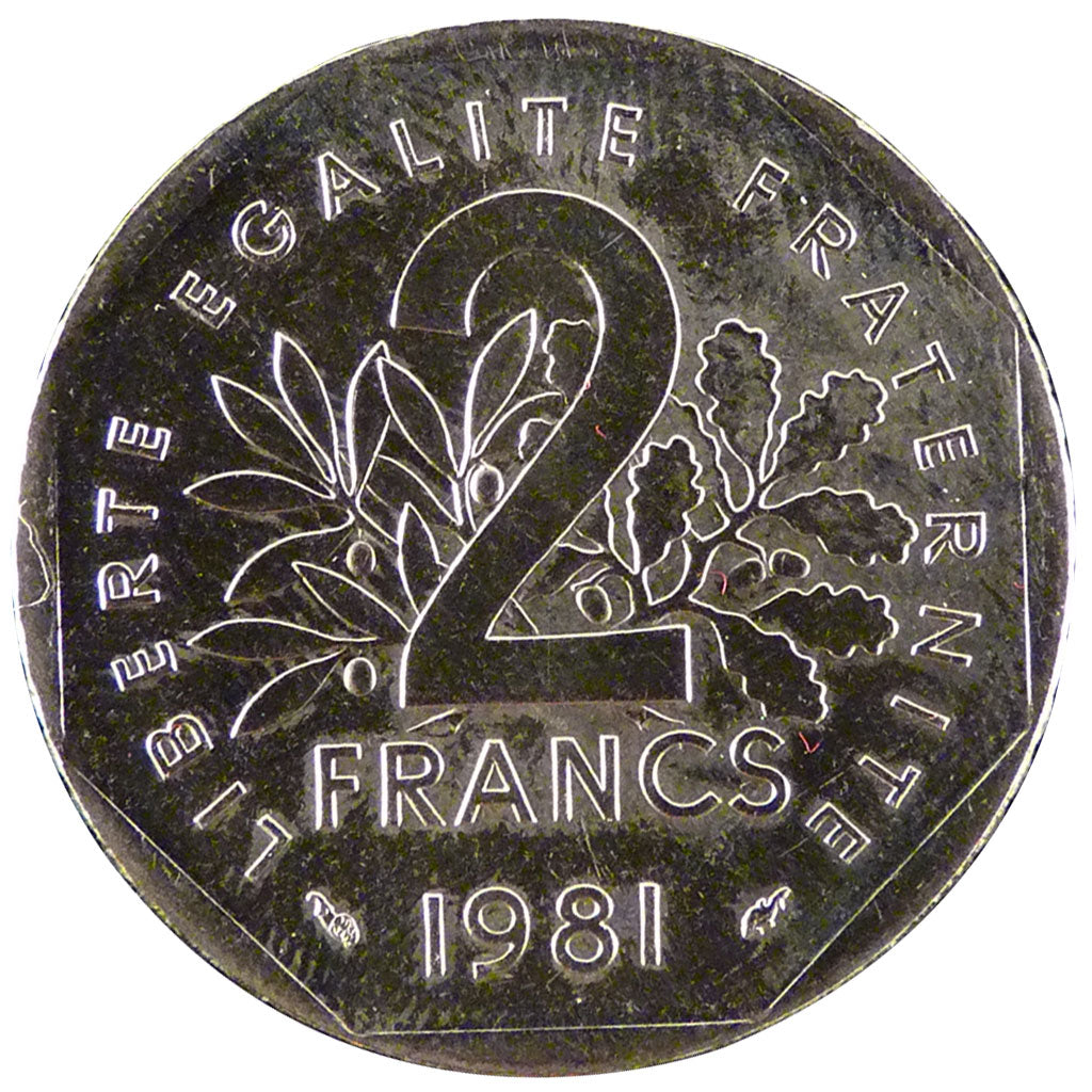 V ème République,2 Francs Semeuse