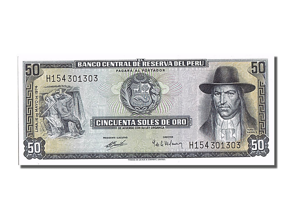 Banknote, Peru, 50 Soles De Oro, 1974, 1974-05-16, UNC(65-70)