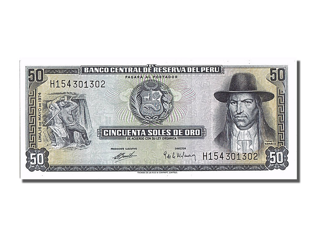 Peru, 50 Soles de Oro, 1974, KM #101c, 1974-05-16, UNC(65-70), H154301302