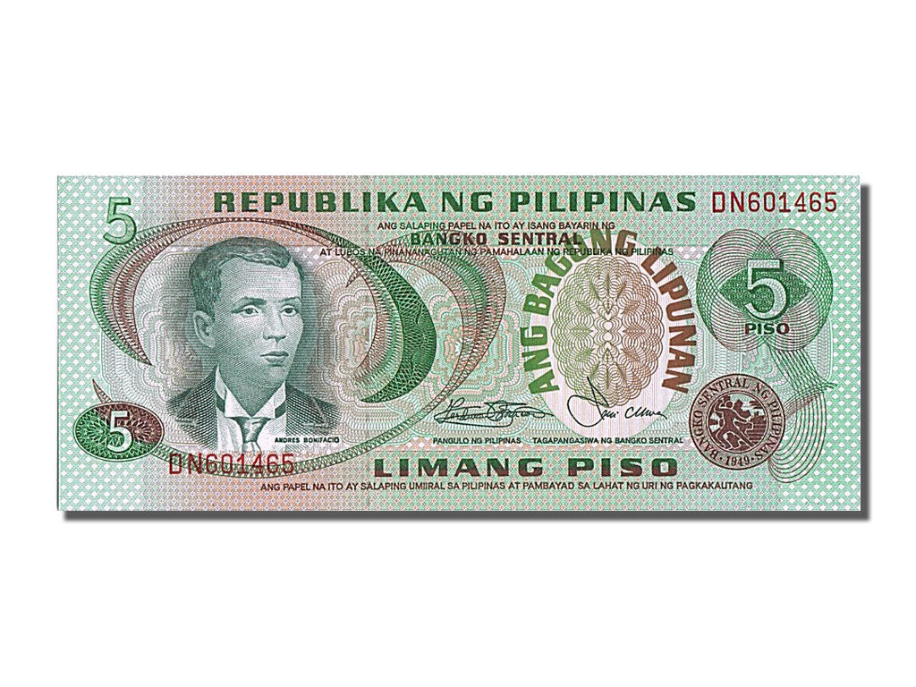 Banknote, Philippines, 5 Piso, UNC(65-70)