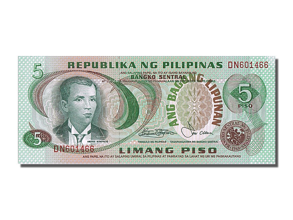 Geldschein, Philippinen, 5 Piso, UNZ