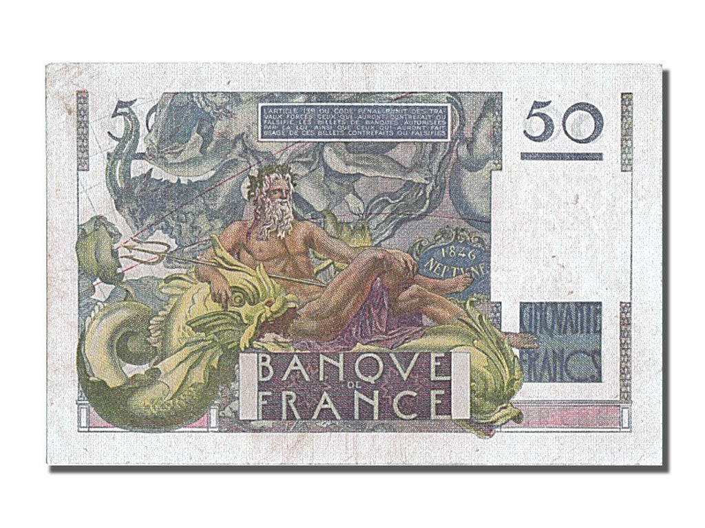 Francia, 50 Francs, 50 F 1946-1951 ''Le Verrier'', 1946, KM:127a, 1946-03-14,...