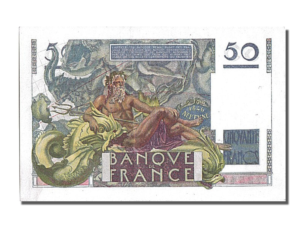 Francia, 50 Francs, 50 F 1946-1951 ''Le Verrier'', 1947, KM:127b, 1947-10-02,...