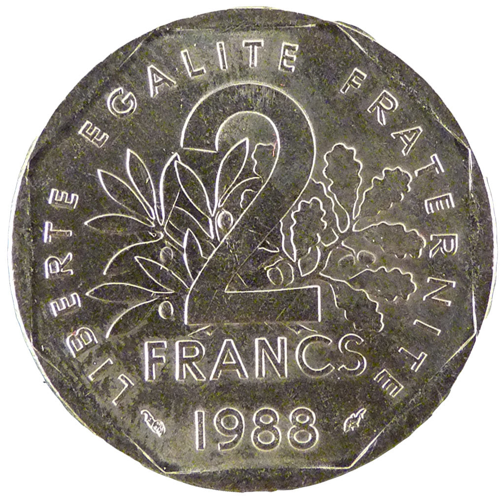 Francia, 2 Francs, 1988, FDC, Nichel, Gadoury:547