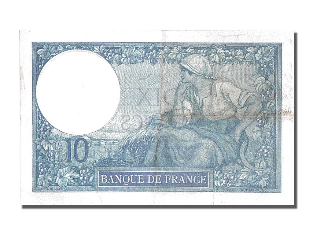 Francia, 10 Francs, 10 F 1916-1942 ''Minerve'', 1916, KM:73a, 1916-01-05, BB+...
