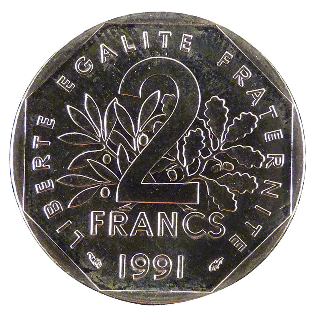 Monnaie, France, Semeuse, 2 Francs, 1991, FDC, Nickel, Gadoury:547