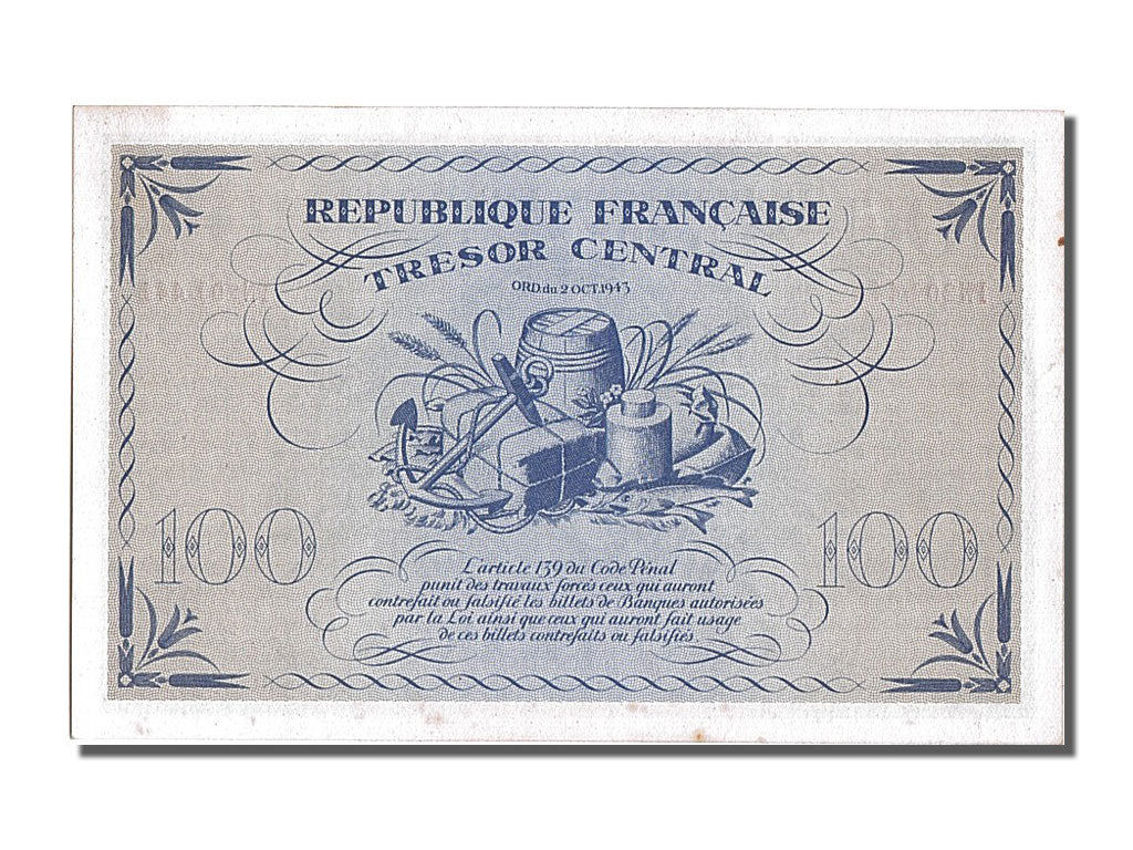 Billet, France, 100 Francs, 1943-1945 Marianne, 1943, 1943-10-02, SPL