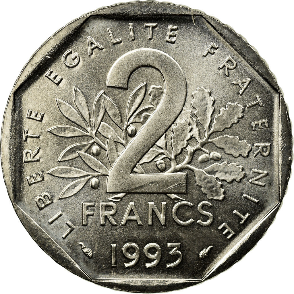 Monnaie, France, Semeuse, 2 Francs, 1993, FDC, Nickel, Gadoury:547