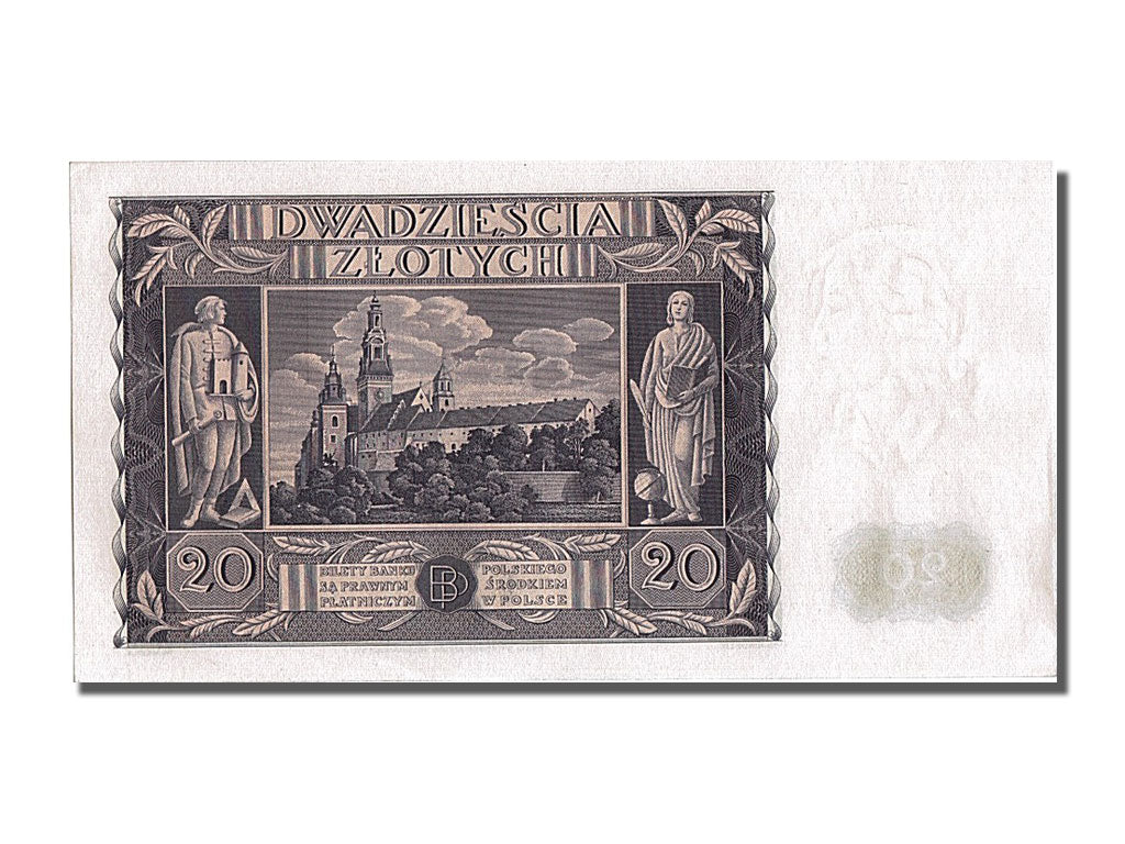 Pologne, 20 Zlotych type 1936