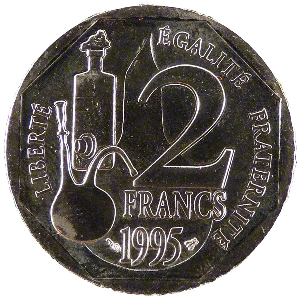 FRANCE, 2 Francs, 1995, MS(65-70), Nickel, Gadoury #549, 7.50