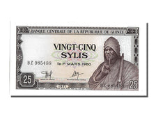 Banconote, Guinea, 25 Sylis, 1960, 1960-03-01, FDS