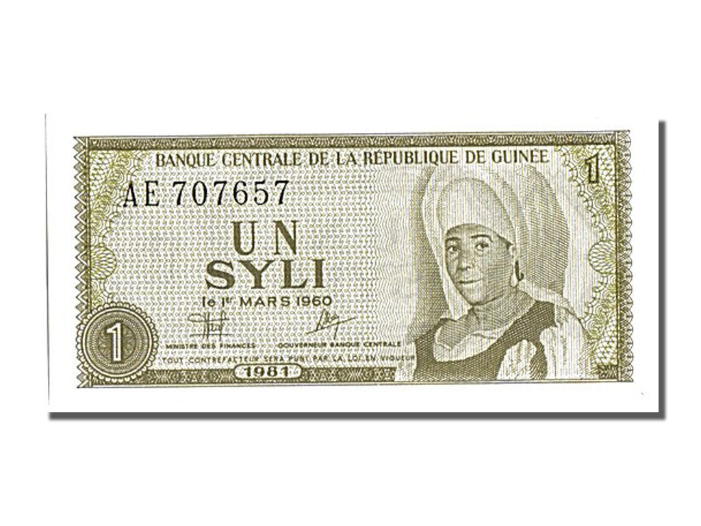 Banknote, Guinea, 1 Syli, 1960, 1960-03-01, UNC(65-70)