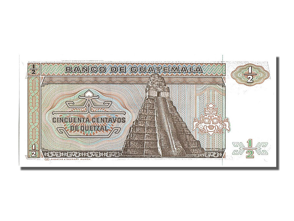 Guatemala, 1/2 Quetzal, 1989, KM #65, 1989-01-04, UNC(65-70), A9540954E