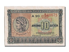Geldschein, Griechenland, 10 Drachmai, 1940, 1940-04-06, UNZ
