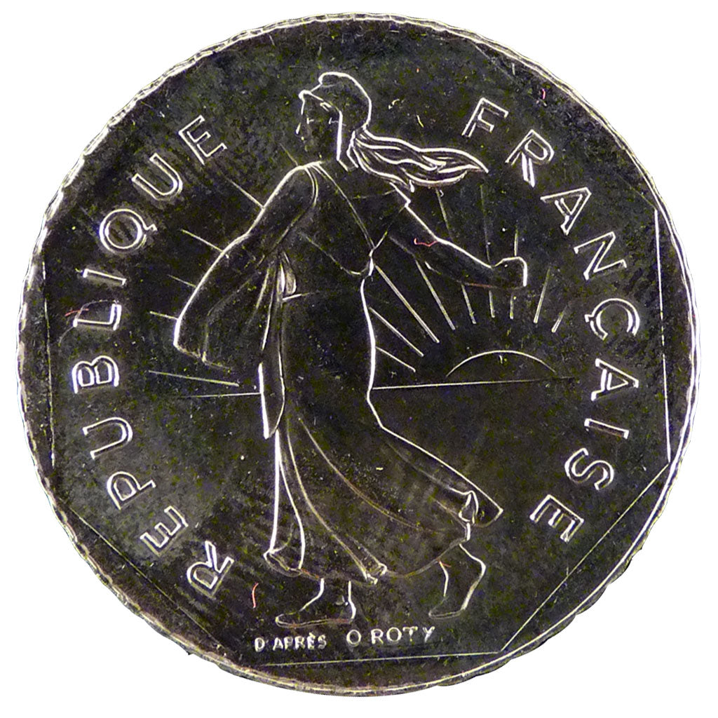 FRANCE, 2 Francs, 2001, MS(65-70), Nickel, Gadoury #547, 7.50