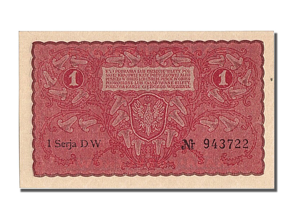 Poland, 1 Marka, 1919, KM #23, 1919-08-23, UNC(65-70), 943722