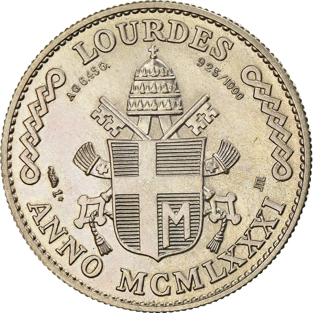Vatican, Medal, Jean-Paul II, Lourdes, 1981, Rousseau, MS(63), Silver