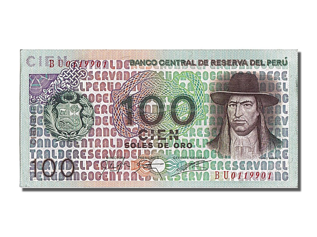 Peru, 100 Soles de Oro, 1976, KM #114, 1976-07-22, UNC(65-70), BU0119901