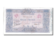 Francia, 1000 Francs, 1 000 F 1889-1926 ''Bleu et Rose'', 1923, KM:67j, 1923-...