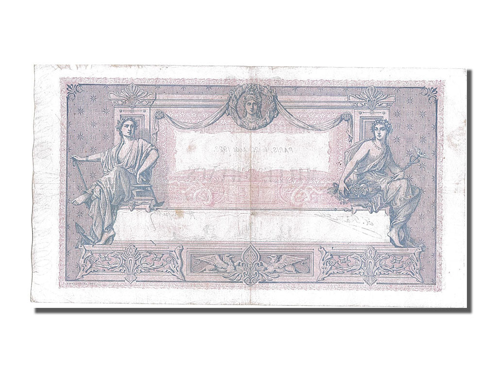 Francia, 1000 Francs, 1 000 F 1889-1926 ''Bleu et Rose'', 1923, KM:67j, 1923-...