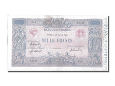 France, 1000 Francs, 1 000 F 1889-1926 ''Bleu et Rose'', 1920, KM #67h,...