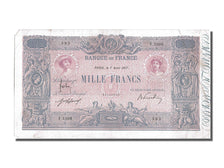 France, 1000 Francs, 1 000 F 1889-1926 ''Bleu et Rose'', 1917, KM #67g,...