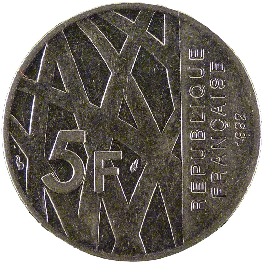 Francia, Mendès France, 5 Francs, 1992, Paris, BB+, Nichel, Gadoury:773
