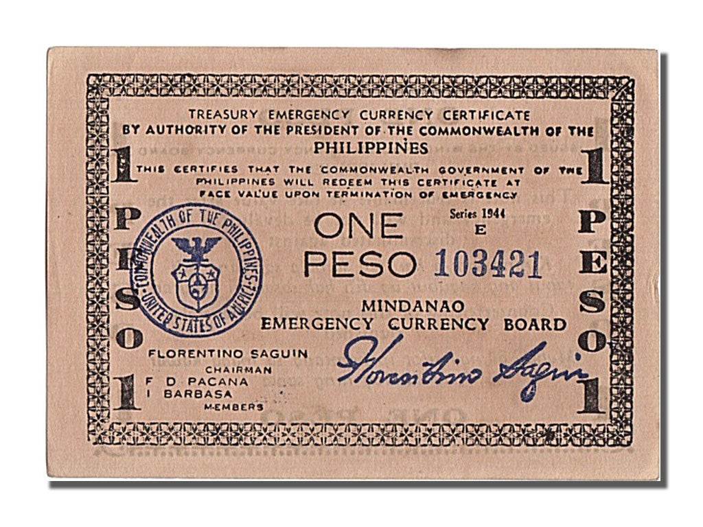 Philippines, 1 Peso, 1944, KM #S515, UNC(63), 103421
