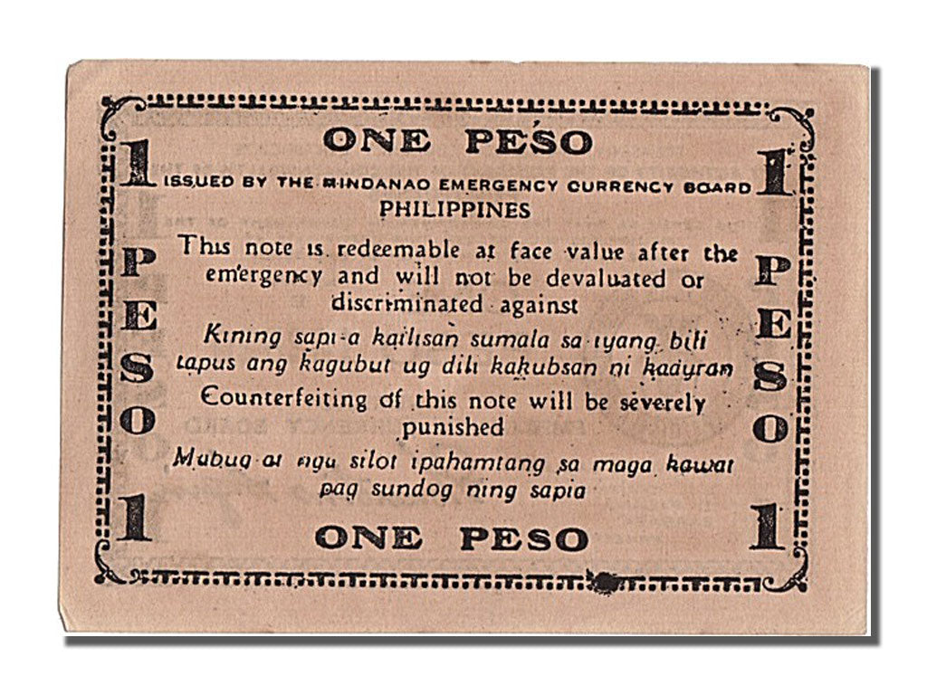 Banconote, Filippine, 1 Peso, 1944, SPL